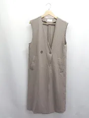 ◇ Θ GLOBAL WORK グローバルワーク ロングジレ ベスト サイズF チャコールグレー レディース E  【1504240005997】