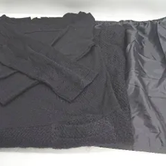 ◇ ⊇ NATURAL BEAUTY ナチュラルビューティ 長袖 膝丈 ワンピース サイズ38 ブラック レディース E  【1410100010325】のサムネイル