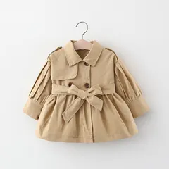 子供服 スプリングコート 女の子 トレンチコート アウター 春 ダスターコートのサムネイル