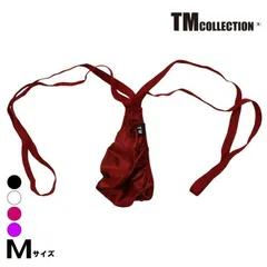 TMコレクション メンズ Tバック もっこり とっくり サスペンダー 下着 セクシー メンズ インナー Tバック ビキニ 光沢 サテン調 2wayストレッチ Mサイズ TM Collection 115797