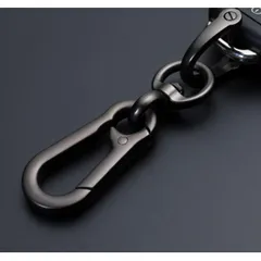 ■キーホルダーDリング カラビナ 落下防止 ブラック