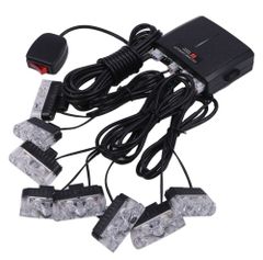 ストロボ フラッシュ ライト 12V 車用 LED レッド×ブルー KRB224