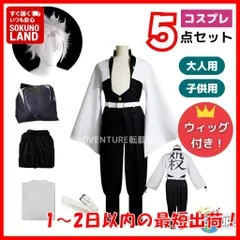 【即納】鬼滅の刃 風 不死川実弥 しなずがわさねみ風 コスプレ 子供 5点セット 風柱フルセット ウイッグ付き キッズ110 120 130 140 150 大人 S M L XL 2XL 大きめ 成人 鬼殺隊  ハロウィン仮装 コスチューム衣装　ST08