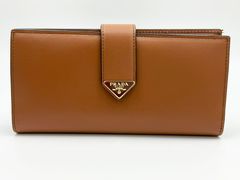 PRADA プラダ 長財布 シティカーフタブ 財布 2つ折り 長財布 レザー コニャック ブラウン 1MV025 2CNP F0046 超美品
