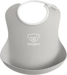 K005 [ベビービョルン] ベビースタイ　グレー　よだれかけ　スタイ　お食事エプロン　BabyBjorn　単品　離乳食をスタートしたばかりの活発な赤ちゃん　生後5～6ヵ月から　パパ　ママ　赤ちゃん　笑顔　 4580370187120
