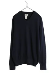 【お得なクーポン配布中!】 00s エルエルビーン Vネック ニット セーター メンズ М / 古着 90年代 オールド LLBEAN コットン カシミヤ 長袖ニット 無地 薄手 ネイビー