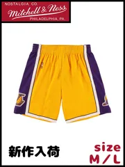 Mitchell&Ness／ミッチェルアンドネス レイカーズ ホーム スイングマンショーツ NBA ストリートファッション ユニセックス イエロー M L 新作入荷 少量入荷 送料無料 SMSHCP19075