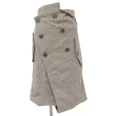 JUNYA WATANABE COMME des GARCONS ジュンヤワタナベ コムデギャルソン スカート ミディ ボトムス ベージュ SS ラップ  ボタン ウール AD2007のサムネイル
