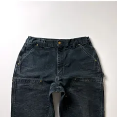 USA製 carhartt カーハート ダブルニーペインター ブラック フェード USA製carhartt ダブルニー ペインターパンツ フェード ブラック
