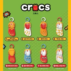 韓国　マクドナルド　クロックス　4個セット　キーリング 第2弾 韓国 マクドナルド限定 クロックス サンダルキーホルダー