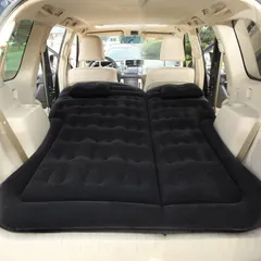 新品 QuaFyco 車中泊マット 車載 エアーマット 約10CM厚さ 車用品 便利グッズ クッション シート カー用品 車内ベッド マットレス トランク 後部座席 折畳み式 車後部座席エアーベッド 枕つき 電気ポンプ と収納袋付き 多用途 車中泊 室内 アウ