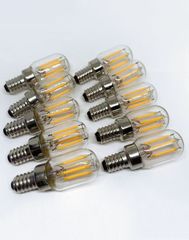 改良品 無極性 12V/24V兼用 デコトラ屋 正規品 高品質 シャンデリア用 口金 E12 LED 電球 フィラメントタイプ 2000K 電球色 レトロ デコトラ サロンバス 10個SET トラック 三菱ふそう 日野 いすゞ UD