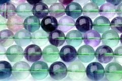 12mm フローライト A １連（約38cm） パワーストーン 天然石 _R1404