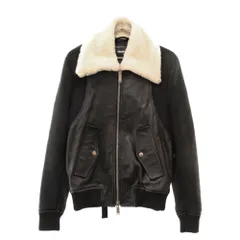 DSQUARED2 (ディースクエアード) ドッキングムートン ボア カウ レザー ジャケット ブラック74AM0708X7818のサムネイル