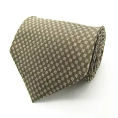 クリッツア ブランド ネクタイ シルク 小紋柄 総柄 メンズ グリーン KRIZIA 【中古】