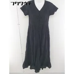 ◇ fifth フィフス 刺繍 半袖 ロング ワンピース ブラック レディース  【中古】 【1111240002989】