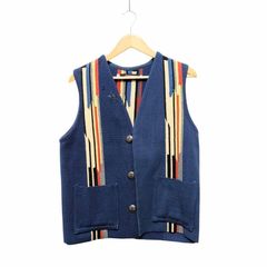 CENTINELA TRADITIONAL ARTS センチネラ ネイティブ コンチョ チマヨ ベスト ブルー系 サイズ 40 ※ダメージあり