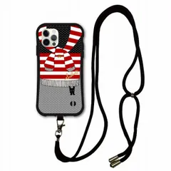 [iPhone15 Plus] スマホショルダー付 スカラー iPhoneSE 第3世代 ケース 耐衝撃 i-coronケース iPhone16 15 14 13 12 11 スマホケース アイフォン 全機種対応 スマホカバー scolar ボーダーカーディガ