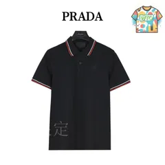 【今日WTO】Prada プラダ 25SS カラーブ lock ストライプ 胸刺繍ロゴ ポロシャツ-QG57