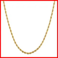 【特価商品】KRKC&CO フレンチロープチェーン 幅2.5/4/6mm メンズ チェーンネックレス ステンレス 金メッキ ネックレスチェーンのみ ハワイアンジュエリー シンプル 男女兼用 アクセサリー 46/51/61cm