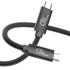 【新着商品】Thunderbolt 4 対応 USB4 ケーブル 0.5m SLEIJAOOE [USB-IF認証 / 240W 48V/5A超急速充電 / 40Gbps高速データ転送 / 8K@60Hz映像出力 / USB 3.2/3.1/3.0/2.0 0