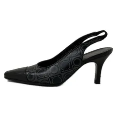 サルバトーレフェラガモ サンダル 5 1/2 C レディース - 黒×ダークグレー 型押し加工/ガンチーニ/アウトソール張替済 レザー