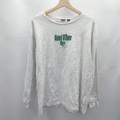 ◇ ⊇ Roxy ロキシー サーファー ロゴ刺繍 長袖 ロンT サイズL ライトグレー レディース E  【1501160019424】