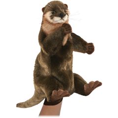 HANSA BH4031 ハンドパペット カワウソ 28 OTTER 獺 ぬいぐるみ 操り人形 あやつり人形 指人形 腹話術 ハンサ もふもふ 動物 アニマル 置物 人形 フィギュア 大きい マスコット 実物大 大型 かわいい おすすめ