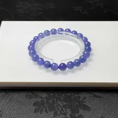 夢色 EU製 ★タンザナイト★パワーストーン ブレスレット 天然石 原石 お守り 7.7-8.2mm ZZ1607