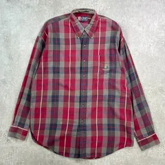90年代 CHAPS Ralph Lauren チャップス ラルフローレン マドラスチェックシャツ ネルシャツ メンズXL相当 