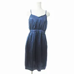 ジースターロウ G-Star RAW シルク キャミワンピース 膝丈 M 紺 ネイビー 1119 ■GY09のサムネイル