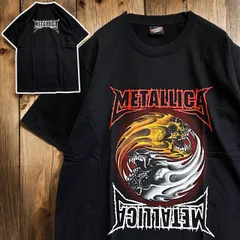 メタリカ METALLICA 黒 バンド ロック ミュージック ライブ ツアー アーティスト Tシャツ 半袖 ビンテージ 古着 レトロ デザイン 2025   1200 p20/