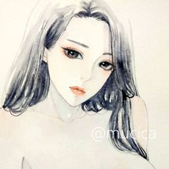 専用　絵画　手描きイラスト　原画　水墨画　墨彩画 肉筆原画 水墨画 墨彩画 絵画 美人画 手描きイラスト - メルカリ