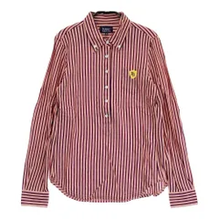 サイズ：0 PEARLY GATES パーリーゲイツ  長袖ポロシャツ ボタンダウン ストライプ ピンク系 [240101448631] ゴルフウェア レディース ストスト