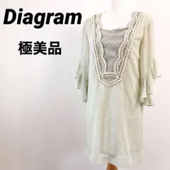 【極美品】Diagram　ダイアグラム　ワンピース　ドレス　ビーズ　グリーン高級
