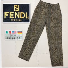美品♡ FENDI フェンディ レオパード シャリ感 スラックス パンツ