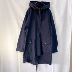 美品 UNIQLO ユニクロ レディース コート モッズコート M ネイビー フルジップ かっこいい 細見え お仕事着 カジュアル おしゃれ 春