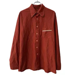 長袖 無地シャツ L柄 ブラウン 胸ポケット 長袖シャツ トップス 春物 a710-5487