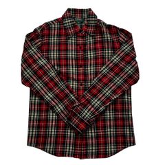 Ralph Lauren ラルフローレン チェックワイシャツ 赤系  ネルシャツ メンズ Sサイズ