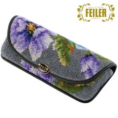 正規品 フェイラー FEILER メガネケース アメジストブルーム グレー ABL-222024 眼鏡ケース 大人 スリム 持ち運び おしゃれ かわいい レディース 日本製