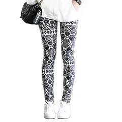 [PIENSE] 全12色 レギンス フリーサイズ カラフル ストレッチ お出掛け スポーツ 全般 ヨガ フィットネス ダンス (民族風) [民族風] [Free Size]