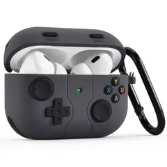 【人気商品】紛失防止 防塵 軽量 耐衝撃 持ち運び便利 キズ防止 シリコン素材 2019/2022年発売用 LEDライト可視 カラビナ付き (PRO ワイヤレス充電対応 おしゃれ 分離式 収納ケース Pro 2 2 Pro Airpods 漫画 ケース ケース