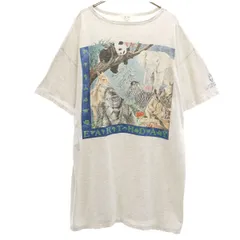DOWN TO EARTH PRODUCTS 90s USA製 オールド アニマル プリント 半袖 Tシャツ グレー シングルステッチ メンズ 古着