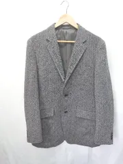 ◇ ⊇ COMME CA ISM コムサイズム ヘリンボーン 長袖 ジャケット サイズL グレー レディース E  【1409250036354】