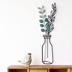 壁飾り 壁掛け アイアン おしゃれ かわいい 軽量 北欧 アートパネル モダン 花瓶 アイアン雑貨 植物 アイアンの壁飾り ユーカリベース