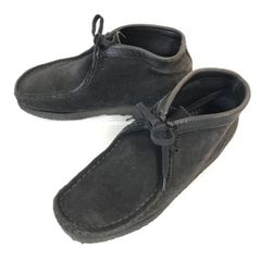 美品】Clarks クラークス ワラビー ローカット スエード 黒 24.5