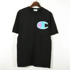 チャンピオン 半袖Ｔシャツ クルーネック ロゴワッペン アメリカ古着 ヴィンテージ メンズ Mサイズ ブラック Champion 【中古】