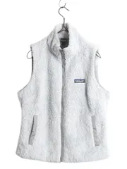 【お得なクーポン配布中!】 パタゴニア ロスガトス フリース ベスト レディース M / 15年製 Patagonia 毛長 パイル ボア 重ね着 フルジップ アウトドア ハイネック 灰