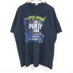 XL/古着 フルーツオブザルーム 半袖 Tシャツ メンズ ヒップホップ ラップ クリスブラウン 大きいサイズ コットン クルーネック 黒 ブラック