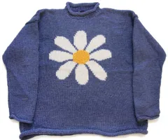 取り置き【最終値下げ】エクアドルニット　ハンドメイド　花柄　セーター 取り置き【最終値下げ】エクアドルニット ハンドメイド 花柄 セーター